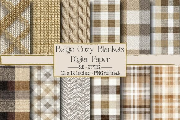 Beige Cozy Blankets Pattern: A Strategic Design Asset for Creative and Business Applications