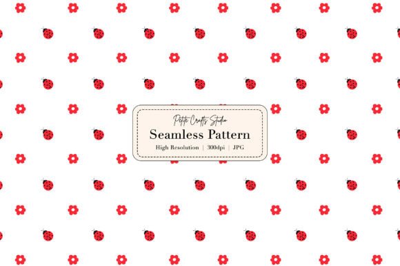 Bringing Garden Charm to Modern Design with Ladybug Floral Seamless Pattern