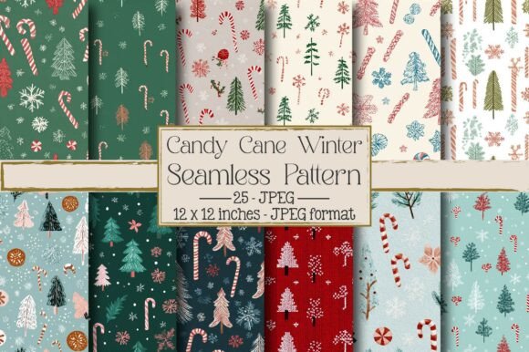 Candy Cane Winter Seamless Pattern: A Strategic Design Tool for Creative and Commercial Success