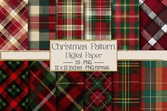 Christmas Background of Plaids: A Versatile Design Resource for Creative Projects