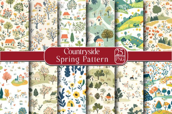 Countryside Spring Pattern: A Fresh Take on Digital Design