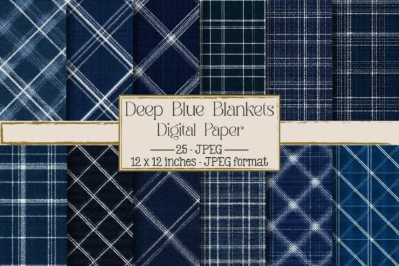 Deep Blue Blankets – 25 Distressed Design Files for Creative Use