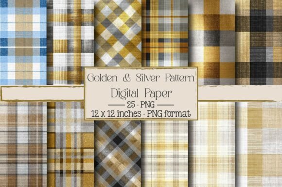 Golden Silver Pattern Plaids – Strategic Use for Design and Branding