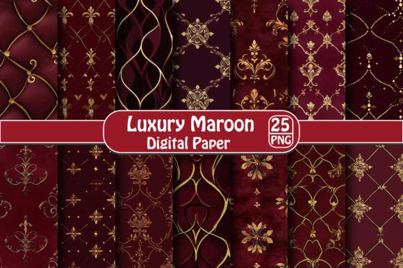 Luxury Maroon Digital Paper: A Creative Tool for Modern Designers and Craft Enthusiasts