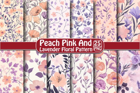 Peach Pink and Lavender Floral Pattern: A Timeless Trend for Modern Creatives