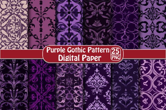 Purple Gothic Pattern for Creative Projects