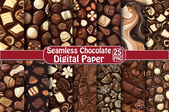 Seamless Chocolate Pattern: A Versatile Design for Creative and Commercial Use