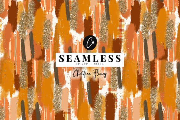 Seamless Fall Messy Brush Stroke: A Versatile Design Element for Autumn Creativity
