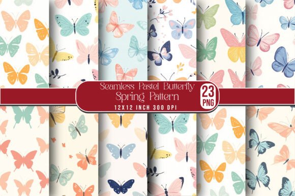 Seamless Pastel Butterfly Pattern: A Creative Tool for Designers and Makers