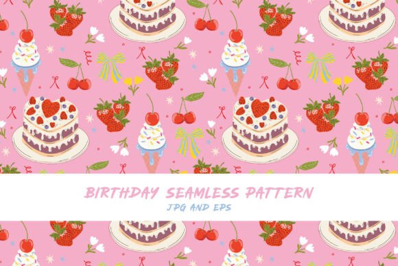 Seamless Vector Birthday Pattern: A Versatile Design for Celebrations